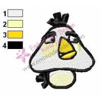 Angry Birds White Goomba Embroidery Design